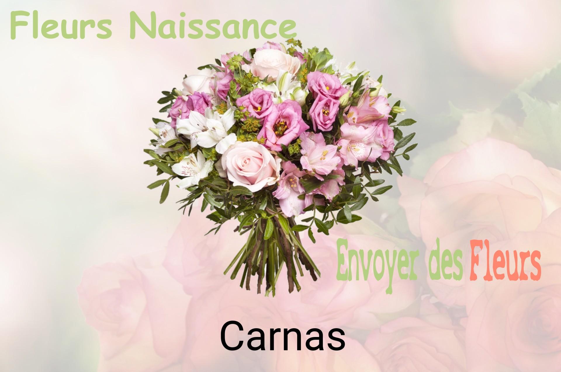 Bouquet de fleurs de naissance livré à Carnas